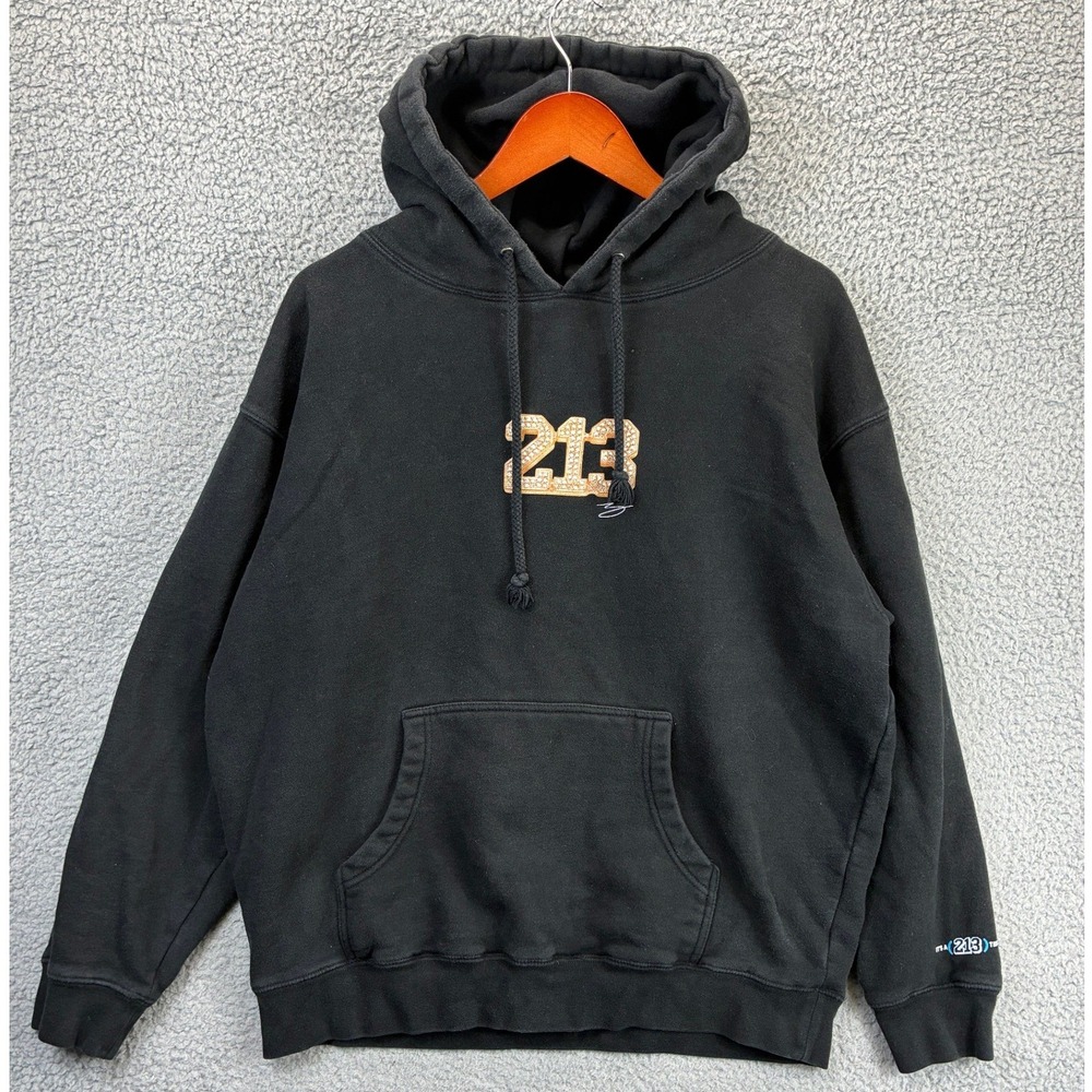 Independent Trading Co 213 Graphic Hoodie Sweatshirt Mens L Black Streetwear